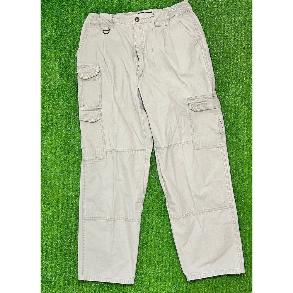 Vintage 5.11 Tactical Cargo Pant Womens 30 X 26 Khaki Double Knee Hunting‎ Baggy